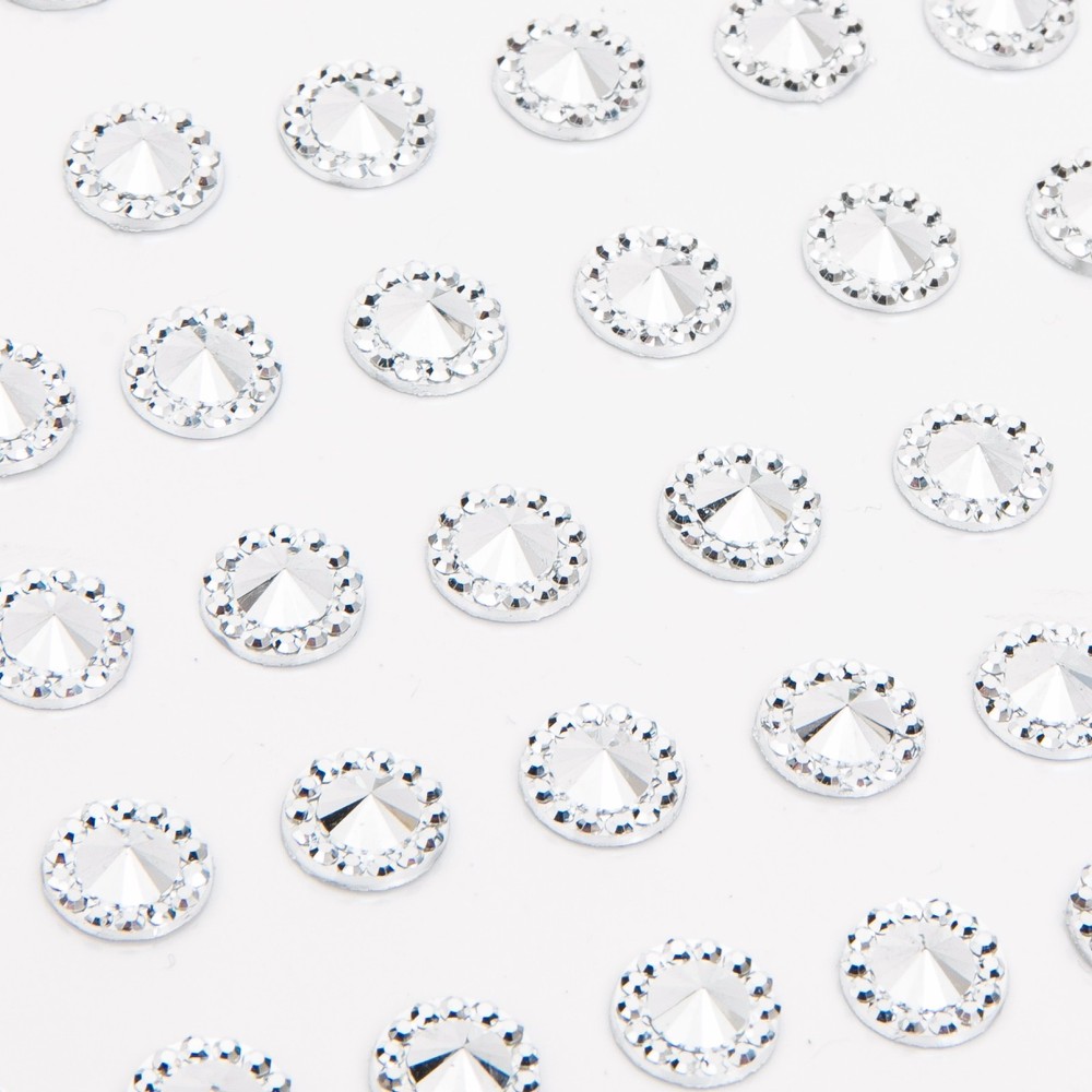 CraftbuddyUS-108pcs Self-Adhesive-Pointed-Resin-Glitter-Gems, Craft, Cards, DIY