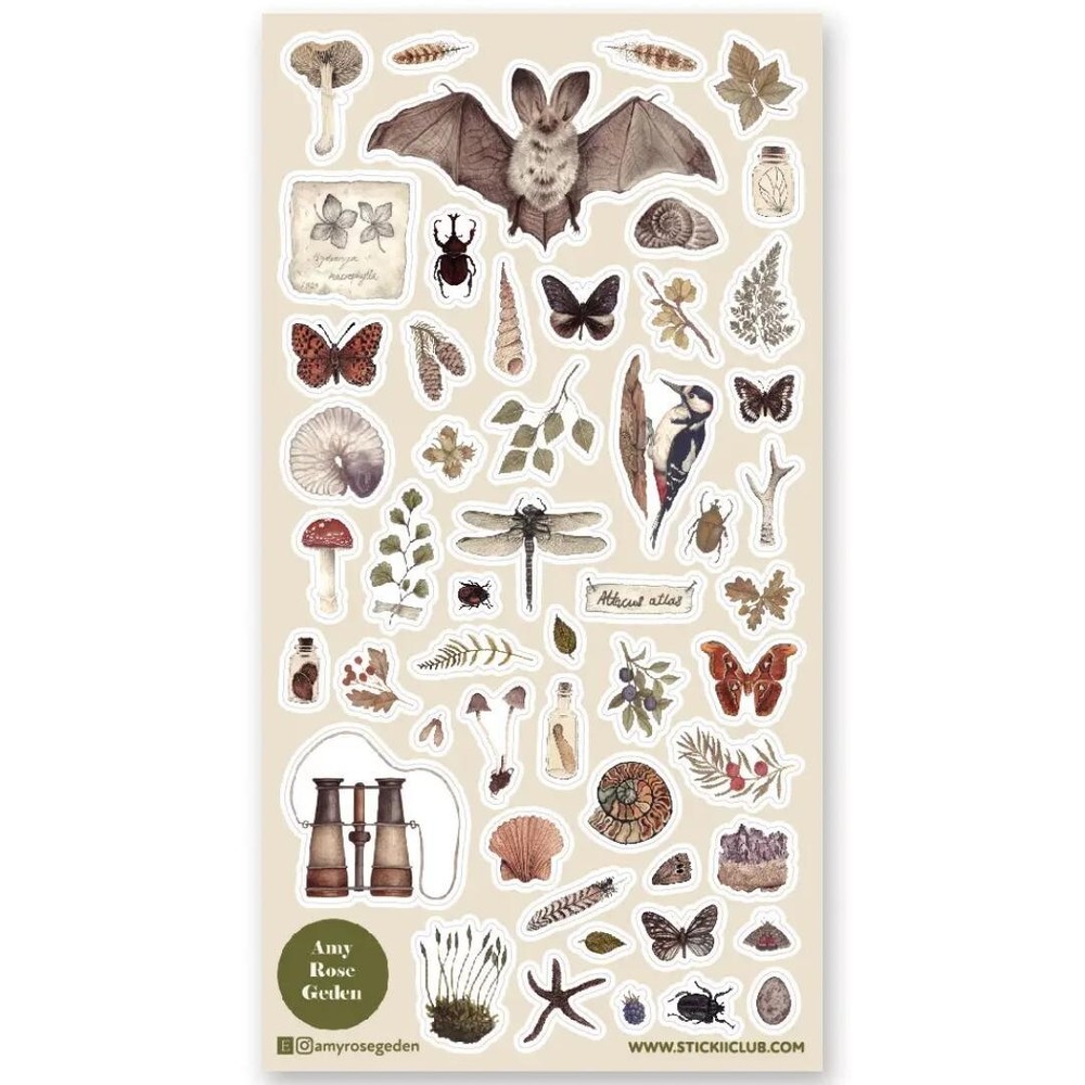 The Naturalist – Sticker Sheet – Insects – Retro – New in Packaging