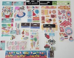 *YOU CHOOSE* Jolee’s/Others HAPPY BIRTHDAY Party Dimensional/Non-Dimen. Stickers