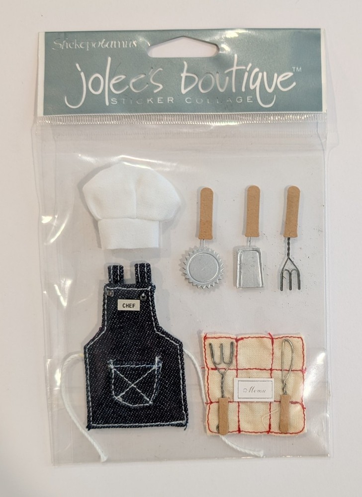 Jolee’s Chef Food Cooking Utensils Apron Hat Scrapbooking Stickers