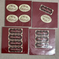 WARM WISHES Dimensional Stickers(4pc) Michaels•Christmas•Holly•Holiday•Lables