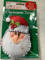 DARICE 3D FELT CHRISTMAS TRIM ORNAMENT FELT CHRISTMAS SANTA ORNAMENT SANTA CLAUS