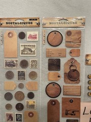 LOT OF 3-Rebecca Sower Nostalgiques Vintage Sticko Stickers Embellishments RARE