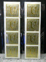 Fossler Foil Seals For Gift Wrap Tags Place Cards Envelopes 2 Pks Letters New