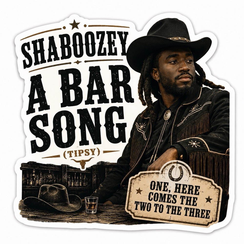 Shaboozey Sticker/Country/Country Music/Nashville/A Bar Song/Tipsy