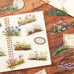 200Pcs Flower Stickers for Scrapbook, Small Vintage Floral Sticker for Water Bot