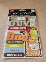 Me & My Big Ideas/Soft Spoken~Nest-The Guys Embellishment Pack