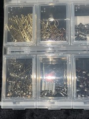 Craft Mates Embellishments Beads 8 Lockables Organizers Junk Journal Craft Lot