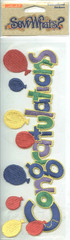 Congratulations Balloons Party Win Grad Sticko Sew Whats Embroidery Stickers