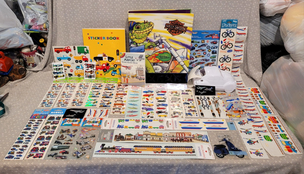 Vintage Sandylion Mrs. Grossmans Car Transportation Sticker Sheet Album Book Lot