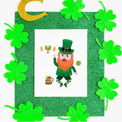 12 Sheets St Patricks Day Stickers for Kids, Make Your Own St. Patrick’S Day Lep