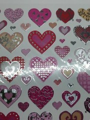 The paper studio stick a bilites heart stickers 96pc
