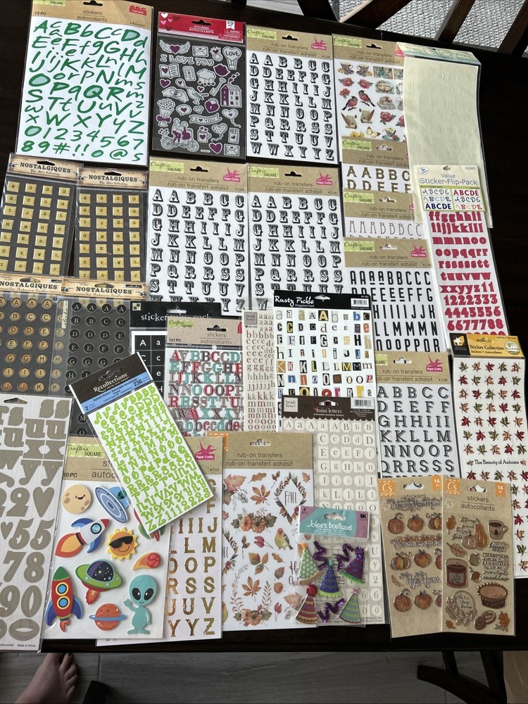 Lot Of Alphabet Letter Stickers Large Lot Crafter’s Square Fiskars Nostalgiques