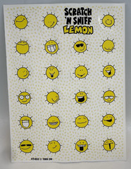 Vintage Stickers Scratch N Sniff Lemon 3M 1989 HT-853 Yellow Sunshine