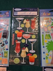 Lot Tropical Travel Stickers Scrapbook Die Cuts Unopened 8 Packs