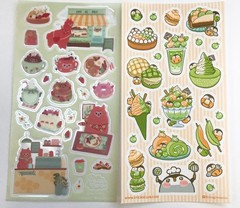 Stickii Club Sticker Sheets Lot of 11 Food Cute Animals