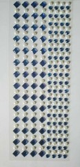 CraftbuddyUS 4 Square&4 Round Pearl Self Adhesive Rhinestone Stripe, Royal Blue