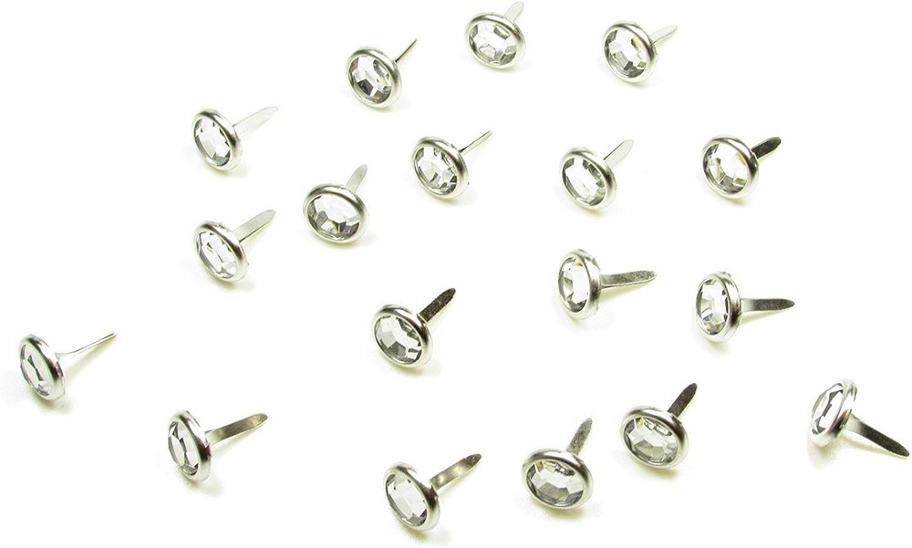 100 PCS Ivory Round Pearl Brads, Embellishments, Scrapbooking, Cardmaking.