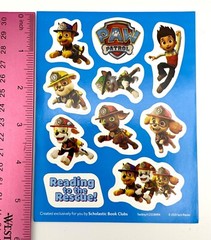 PAW PATROL Exclusive Scholastic Book Club Sticker Sheet 2019