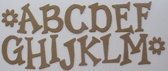 1.5″ FUN SERIF Chipboard Letters – Custom Lettering Scrapbook Alphabets – 52 Pc