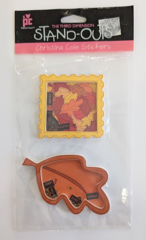 Fall Autumn Leaves Shakers Scrapbooking Stickers By Provo Crafts Stand-Outs