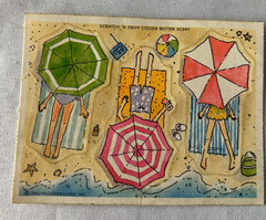 Vintage Rare Hallmark scratch n sniff sticker cocoa butter scent 1983