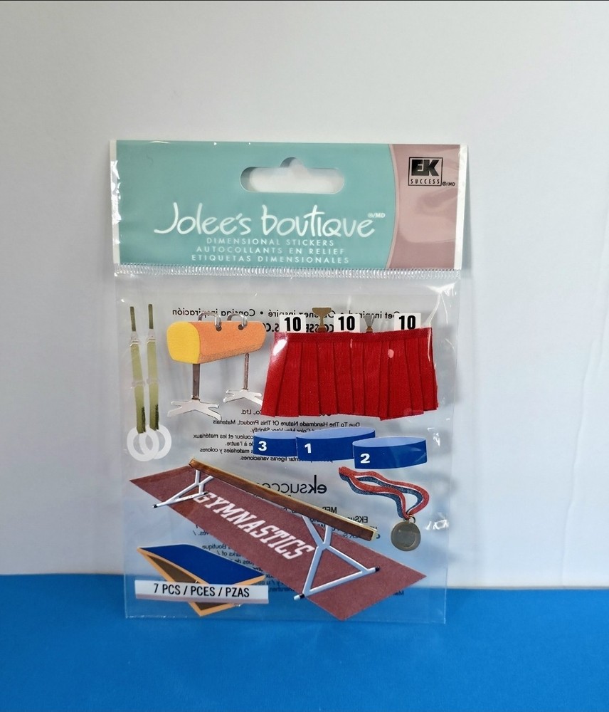 FREE SHIP! Jolee’s GYMNASTICS Scrapbook Dimensional Stickers SCHOOL SPORTS