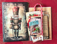 #23 NEW – VINTAGE JUNK JOURNAL 3D CHRISTMAS 60 pcs 3D KIT with Candy Cane Pen