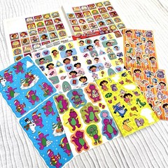 Vintage Sticker Lot – Sandy Lion Dora The Explorer, Barney, Arthur, Nick Jr.