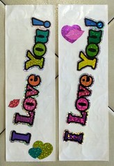 Mixed Lot Vintage SANDYLION STICKO Hearts/Lips/Valentines Day Love Stickers