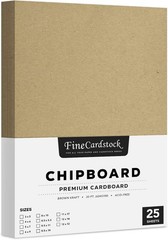 Durable Brown Kraft Chipboard – 25 Sheets of 30 Point for Scrapbooking and More