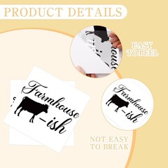 20 Pcs Farmhouse Rub on Transfers for Crafts, Letter Rub on Transfer for Furntru