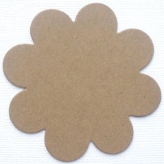 {4} SCALLOPED FLOWER – Bare Scallop Unfinished Chipboard Die Cuts – 2 13/16″