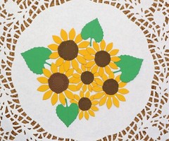 Flower Sunflowers Layered Paper Die Cut Embellishment 10pc scrapbooking
