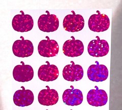 Sparkle Pumpkin Sticker Sheet! – Choose a Size & Color – Cute for Fall Crafts!