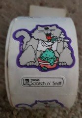 Vintage Trend Scratch n Sniff Roll of 80 Cat With Mint Ice Cream Matte Finish