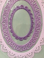 Recollections Sophia Removable Oval Frame Stickers 6pc New Lavender Shabby Chic