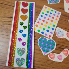 Hambly Studios Stickers Rainbows Hearts Glitter Grossmans Heart Lot