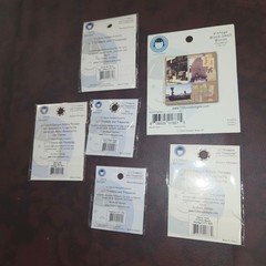 Li’l Davis Designs Scrapbooking Embellishments Lot Metal Wood Bubble Phrases
