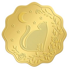 100pcs Gold Foil Stickers Embossed Certificate Seals Self-Adhesive Stickers M…