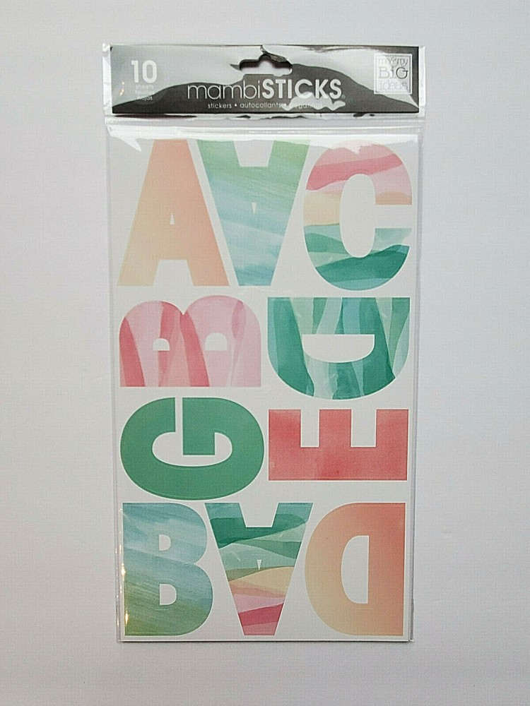 MambiSticks Ava Stay Golden Large Alphabet & Number Stickers New