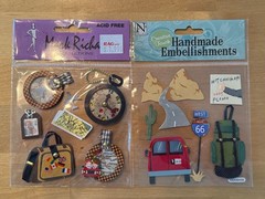 Travel Road Trip Scrapbook Embellishment Lot Route 66 Paris Stickers