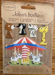 RARE Jolees Parcel Carousel Animals Amusement Park State Fair Scrapbook Stickers