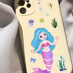 8/16PCS Creative Mermaid Sticker diy Notebook Handbook Sticker Material Sticker