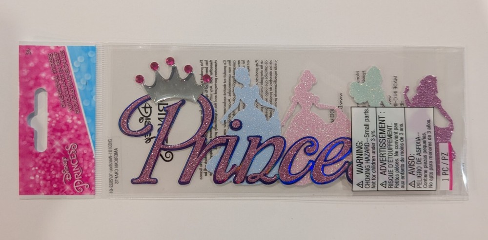 Disney Princesses Glitter Scrapbooking Title Sticker By EK Success