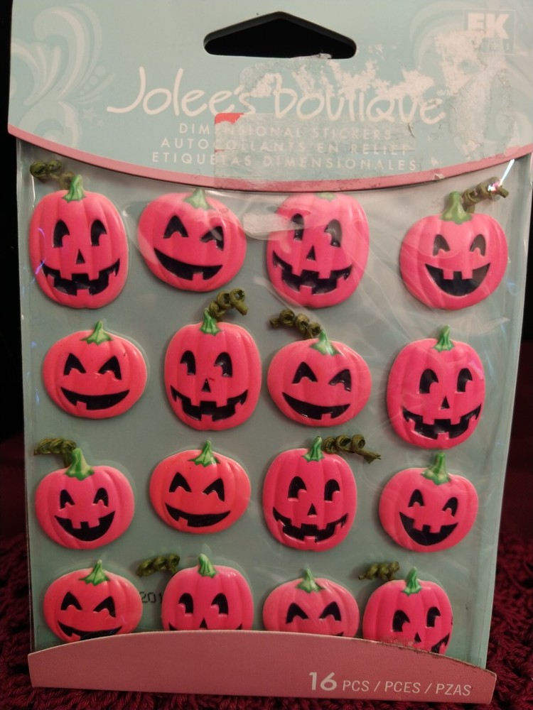 Halloween Stickers Puffy Jack O Lantern Pumpkins Jolee’s Boutique New