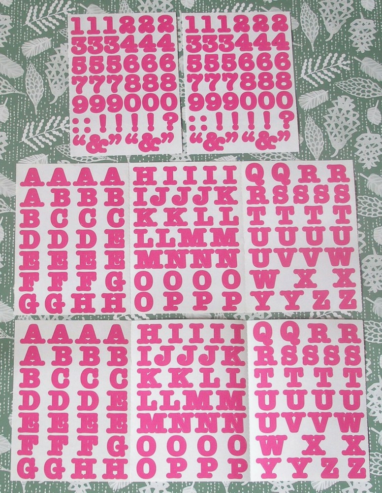 Creative Memories ABC/123 Bold Style Alphabet and Number Stickers – Raspberry