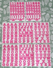 Creative Memories ABC/123 Bold Style Alphabet and Number Stickers – Raspberry