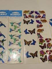 Sheet Hambly Lot Strips Prismatic Glitter Birds Stars Fish NOS & LOOSE