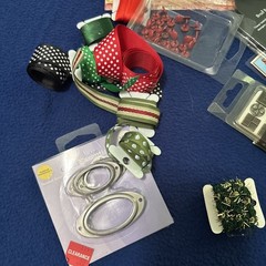 Large scrapbooking supplies christmas lot-12×12 Paper, Stickers, Embellishments